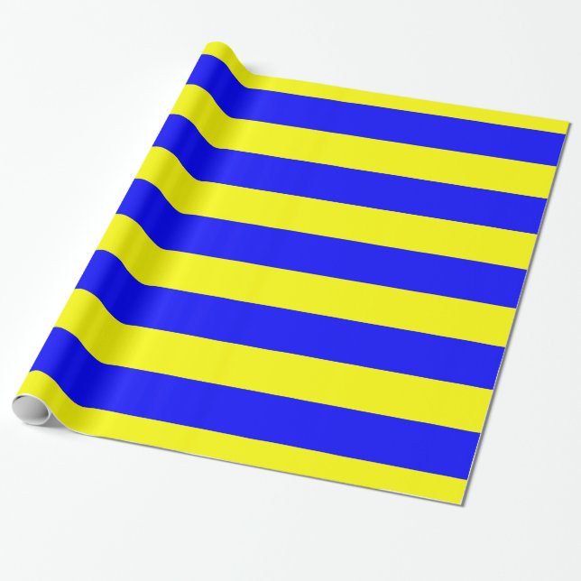 Papel De Presente Delta Amarelo Azul (Desenrolado)