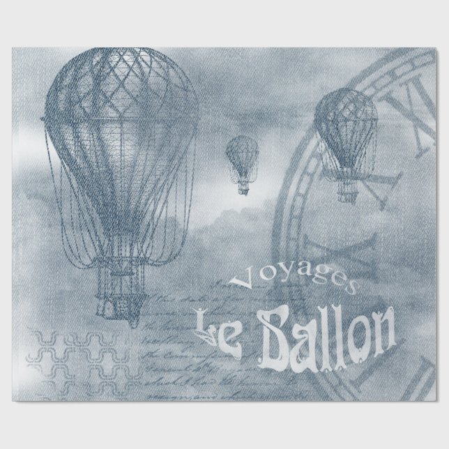 Papel De Presente Denim Steampunk (Aberto)