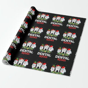 Papel De Presente Dental Squad Funny Dentist Christmas Holiday Famil
