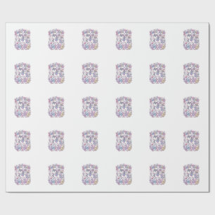 Papel De Presente Dente Doce Unicórnio Unicórnio Original Merch Desi