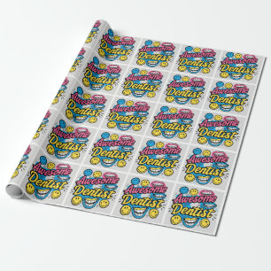 Papel De Presente Dentista incrível obrigado