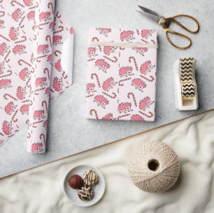 Papel de Presente deouriço Cachorro Rosa Encantado