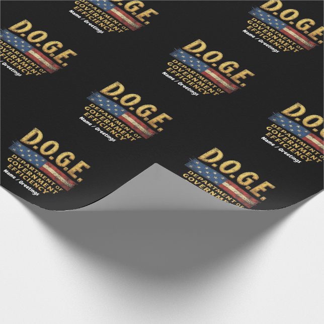Papel De Presente Departamento de Eficiência Governamental DOGE  (Ponta)