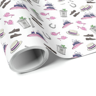 Papel De Presente Derby Party Attyre Mint Julep Horsferes