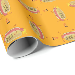 Papel De Presente Desafiador de Cachorro Quente
