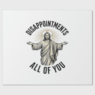 Papel De Presente Desapontamentos Todos Vocês Camisa Religiosa Vinta