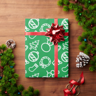 Papel De Presente Descrições de Itens de Natal do Estilo de Portas M