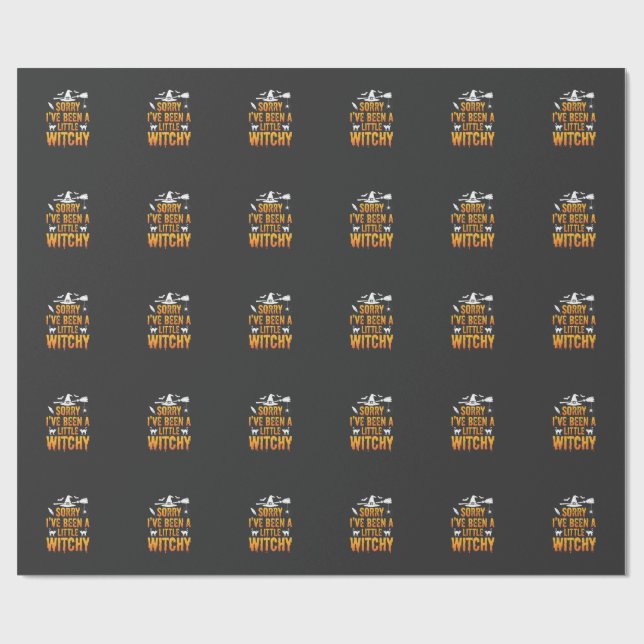 Papel De Presente Desculpe, Estou Um Pouco Bruxa Halloween (Aberto)