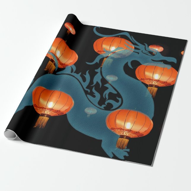 Papel De Presente Deseje a alguém um novo T chinês feliz e bem suced (Desenrolado)