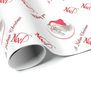 Papel De Presente Desejo-Te Um Papo De Iva De Natal Nubiano