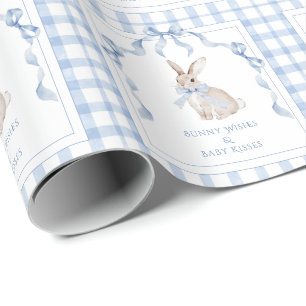Papel De Presente Desejos de Coelho & Beijos de Bebê Chá de Bebê