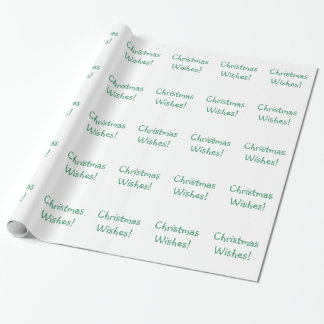 Papel De Presente Desejos de Natal de Fontes Verdes de Férias