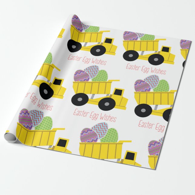 Papel De Presente Desejos de Ovos de Páscoa (Desenrolado)