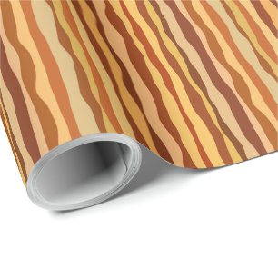 Papel De Presente Desejos do Deserto Dourado Laranja Queimado Sienna