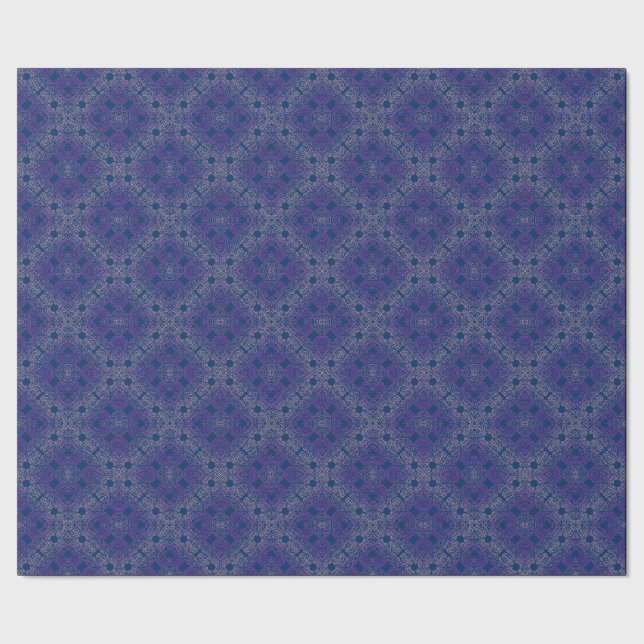 Papel De Presente desenho arabesco roxo sofisticado (Barra)