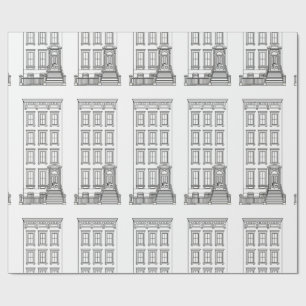 Papel De Presente Desenho Clássico de Apartamento com Saguão de Nova