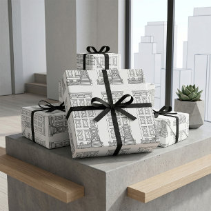 Papel De Presente Desenho Clássico de Apartamento com Saguão de Nova