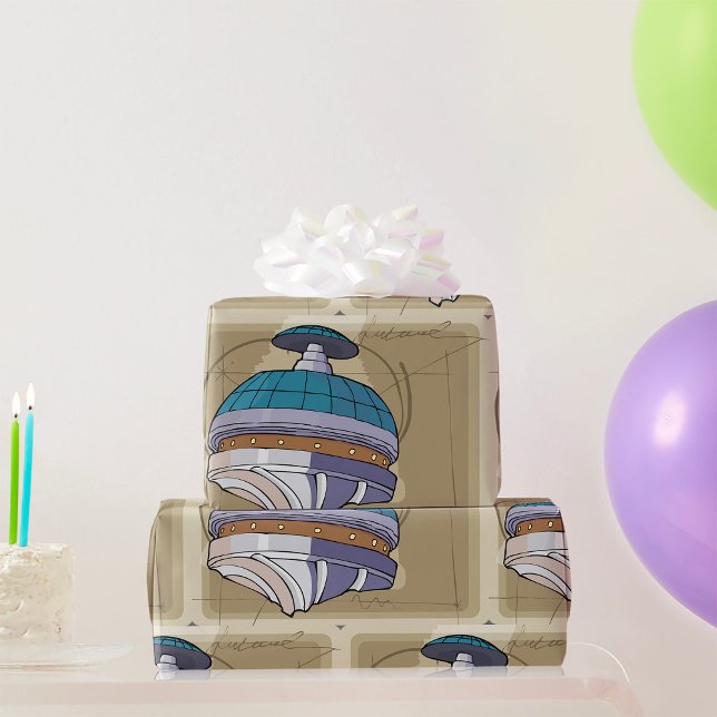 Papel De Presente Desenho da Estação Espacial (Criador carregado)