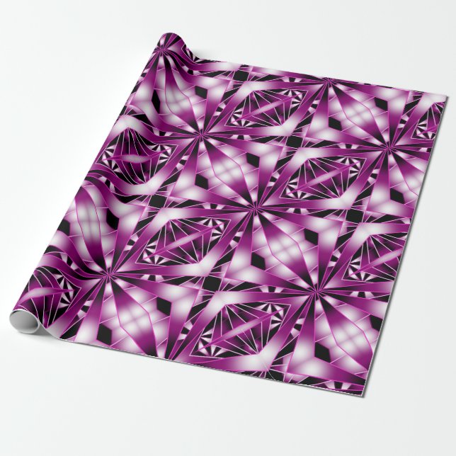 Papel De Presente Desenho de Cor de Gradiente de Perspectiva Roxa (Desenrolado)