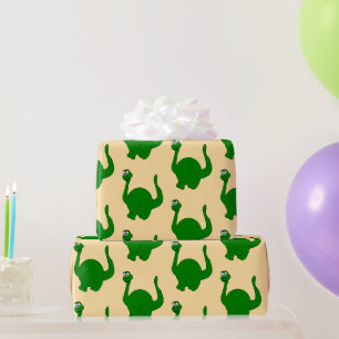 Papel De Presente Desenho de Dinossauro Qualquer Cor de Fundo