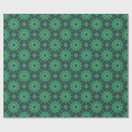 Papel De Presente desenho de Mandala Verde Esmeralda