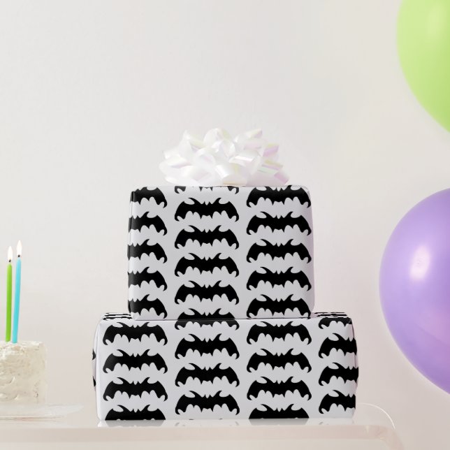 Papel De Presente Desenho de Morcego Qualquer Cor de Fundo (Presentes para festas)