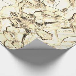 Papel De Presente Desenho de tinta pingando e ranhuras, tons bege