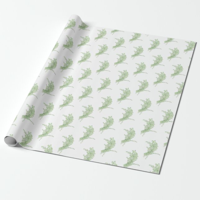 Papel De Presente Desenho de Tomilho (Desenrolado)