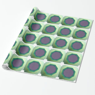 Papel De Presente Desenho em Espiral com Borda Flutuada