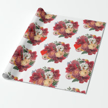 Desenho Floral Romântico Flor e Coração