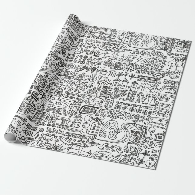 Papel De Presente desenho geo (Desenrolado)