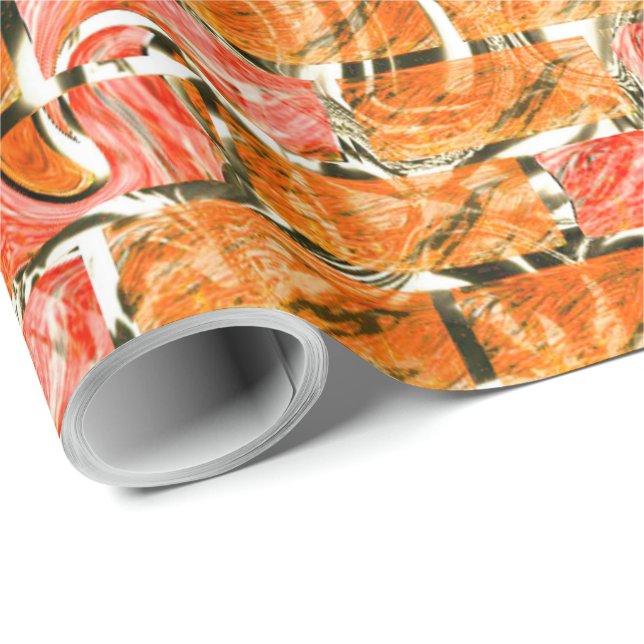 Papel De Presente Desenho no estilo tijolos com tom de brilho (Ponta do rolo)