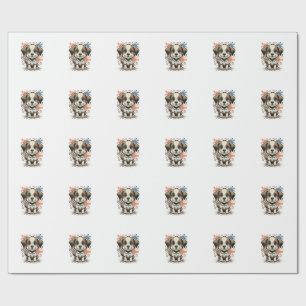 Papel De Presente Desenho Vetorial de Gravação de Splash de Cachorri