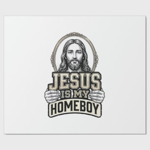 Papel De Presente Desenho Vetorial Gravado Vintage Jesus É Meu Compa