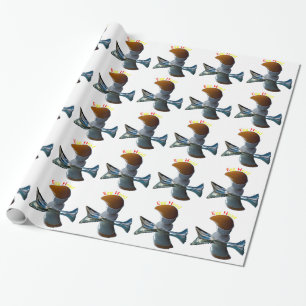 Papel De Presente Desenhos Excêntricos de Cabeça de Ovo