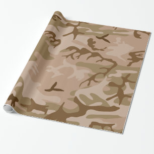 Papel De Presente Desert Camo - Camouflage castanha