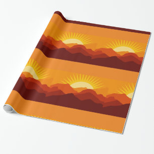Papel De Presente Desert Mounts Sunset Thunder_Cove