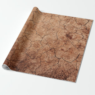 Papel De Presente Deserto de rachaduras de erosão rachadas