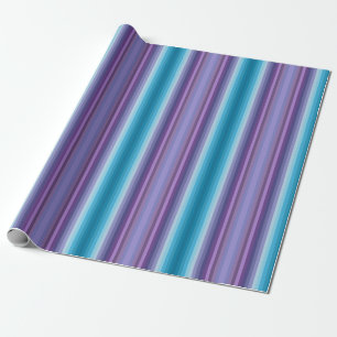 Papel De Presente Desfile de Moda Azul Roxo Colorido Inspirado em Li