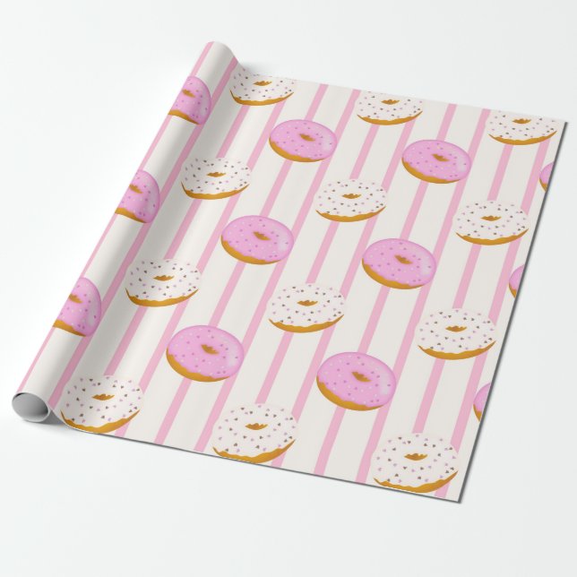 Papel De Presente Design 3 da série Rosquinha (Desenrolado)