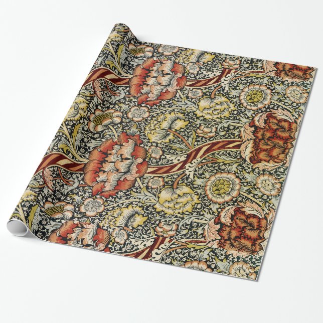 Papel De Presente Design #9 de William Morris em SusieJayne (Desenrolado)