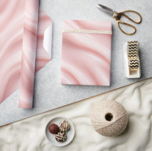 Papel De Presente Design Abstrato Creme Rosa