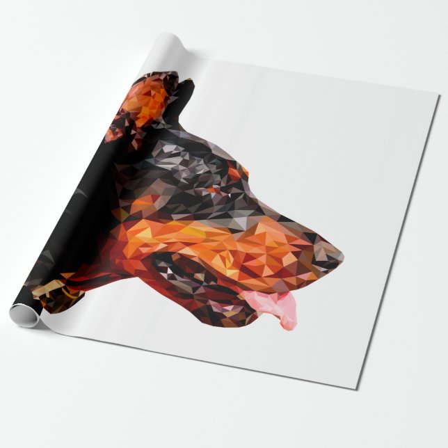 Papel De Presente Design abstrato de triângulo de baixo polímero (Desenrolado)