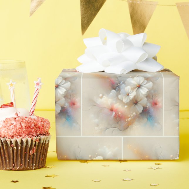 Papel De Presente Design abstrato do Cosmos Contemporâneo (Festa de aniversário)