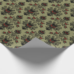 Papel De Presente Design assombrado do Natal do papel de parede da