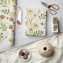 Design Botânico Vintage de Flor Silvestre Boêmia