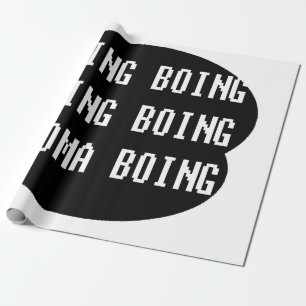 Papel De Presente DESIGN BRANCO E NEGRO, usando palavras da parede