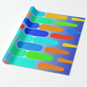 Papel De Presente Design colorido do abstrato das formas