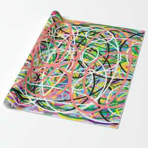 Papel De Presente Design cor-de-rosa amarelo