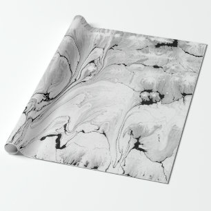 Papel De Presente Design da textura da água preta, branca, papel